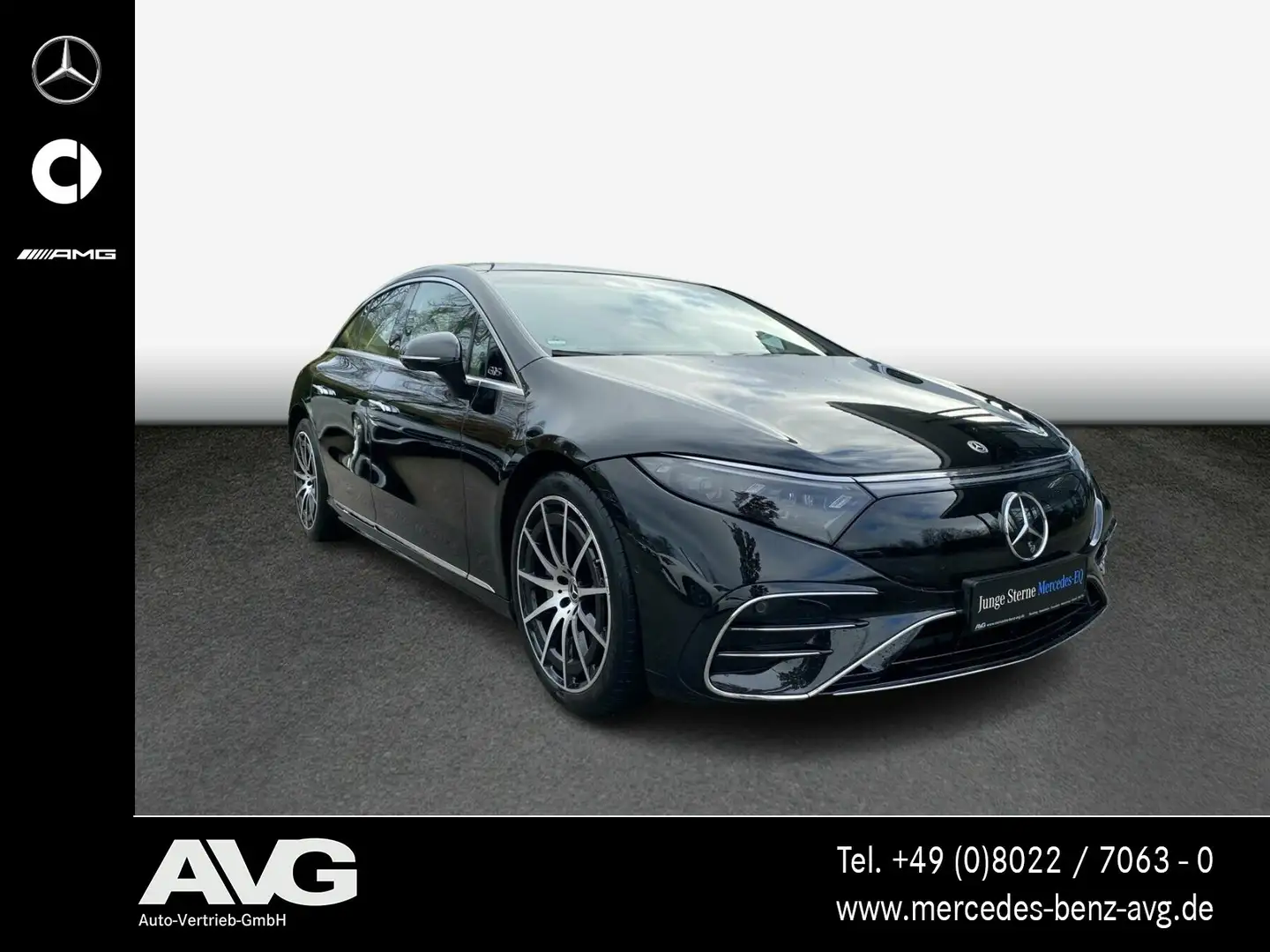 Mercedes-Benz EQS EQS 580 4MATIC HYPER|PANO|BURM|DIST|DIGI-LI|360° Schwarz - 2