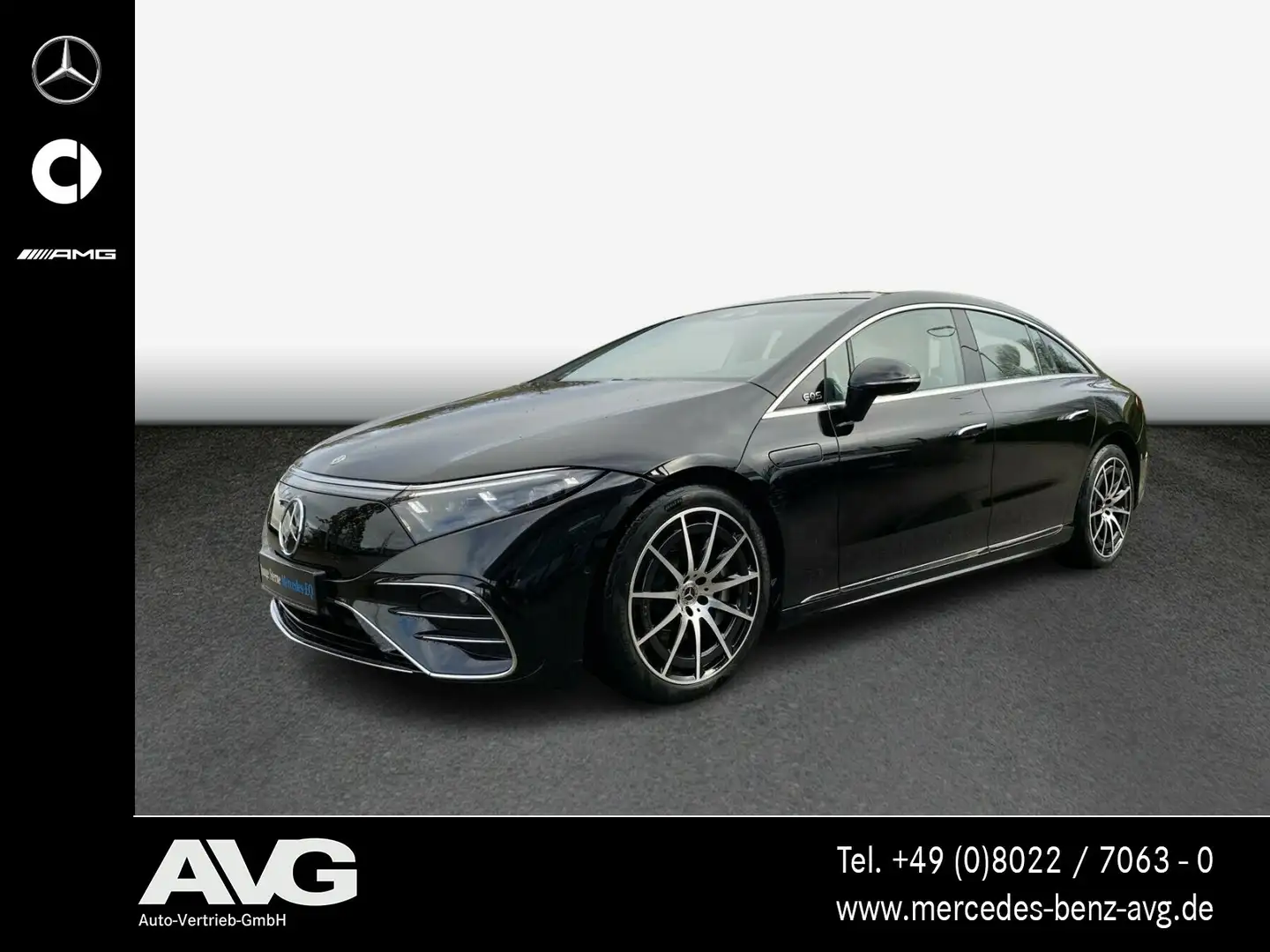Mercedes-Benz EQS EQS 580 4MATIC HYPER|PANO|BURM|DIST|DIGI-LI|360° Schwarz - 1
