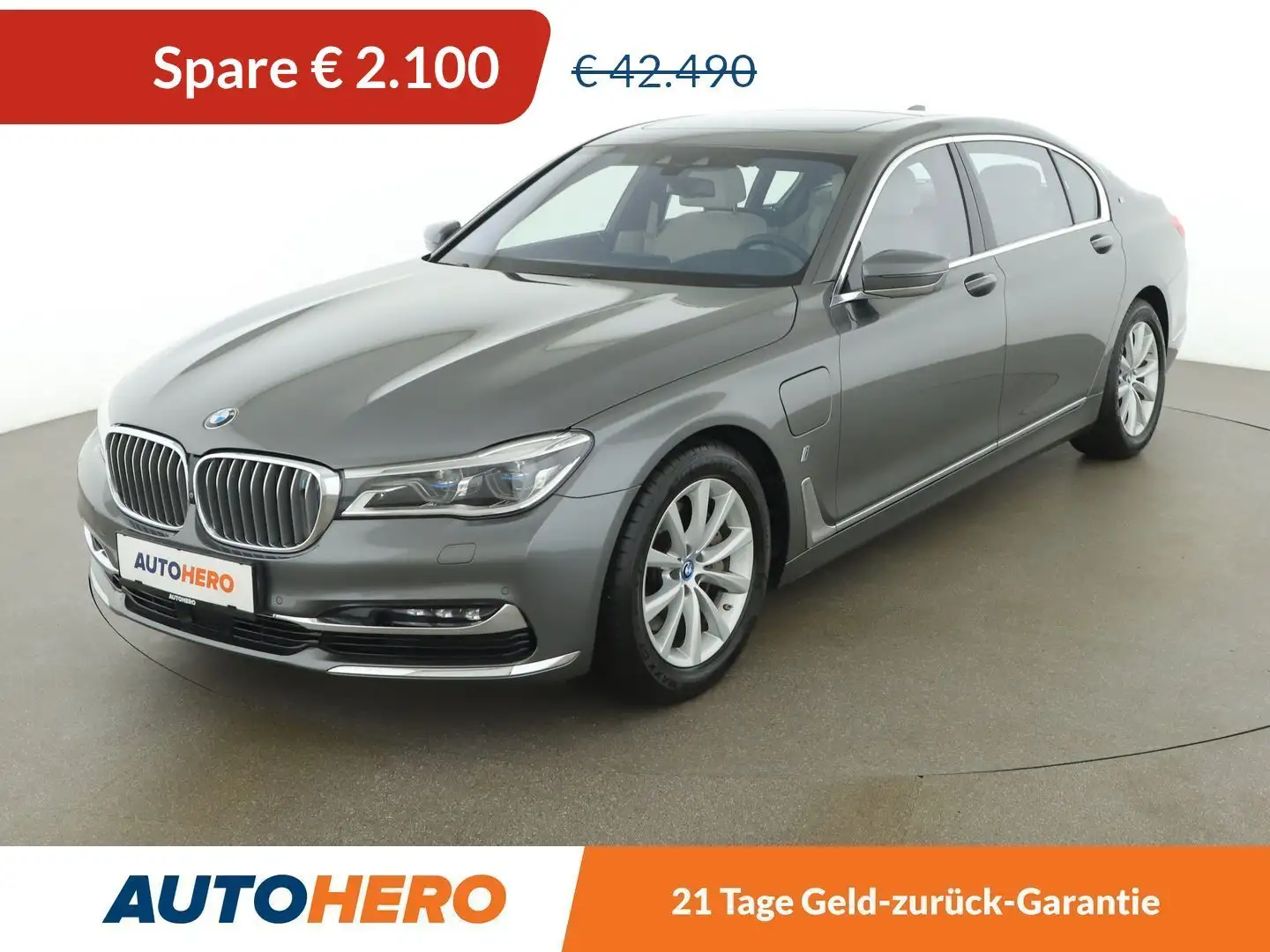 BMW 740 740e L xDrive Aut.*NAVI*LASER*ACC*B&W*TV*HUD*360° Gris - 1