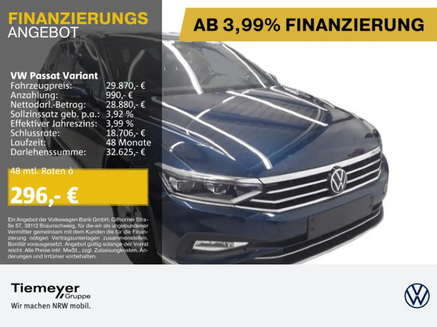 Volkswagen Passat Variant 1.5 TSI DSG ELEGANCE AHK NAVI KAM Bleu - 1