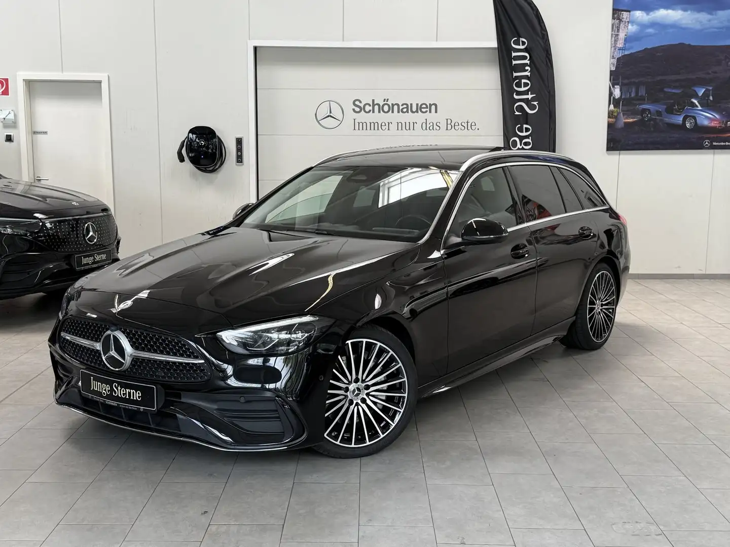 Mercedes-Benz C 220 d T AMG+PANO+KAMERA+TOTW.+DAB+CARPLAY+LED Zwart - 2