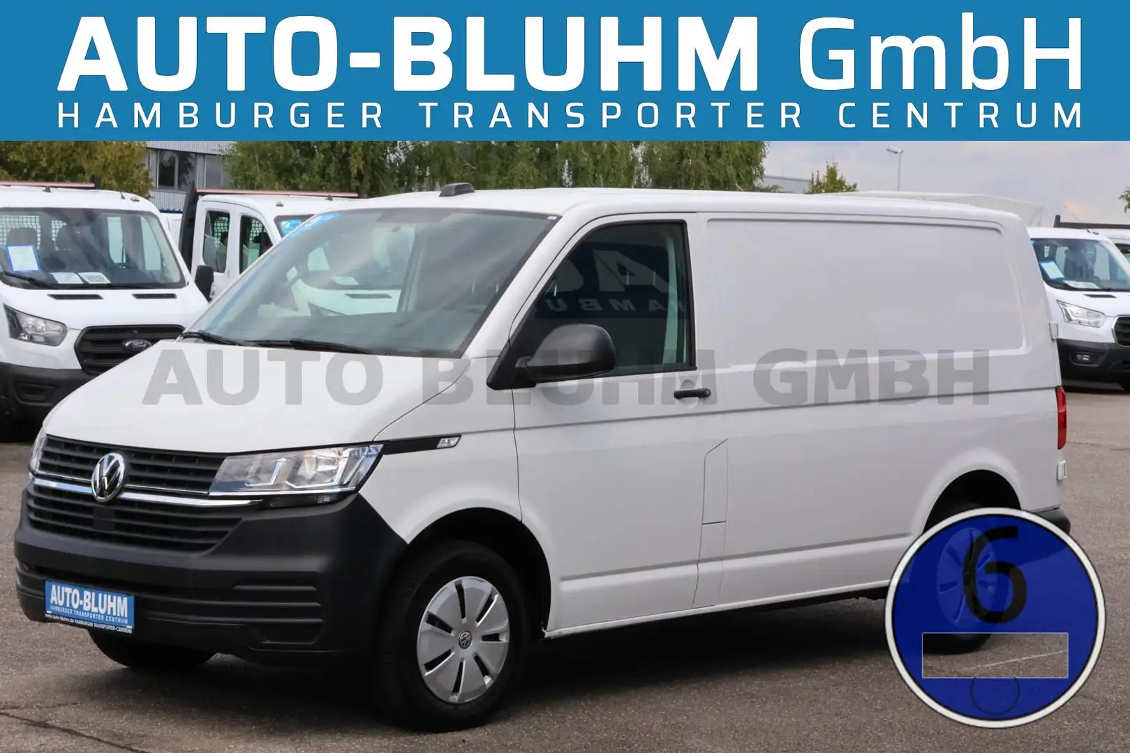 Volkswagen T6.1 Transporter T6.1 TDI-SCR Kasten KR Klima 3-Sitze Flügeltüren Blanco - 1