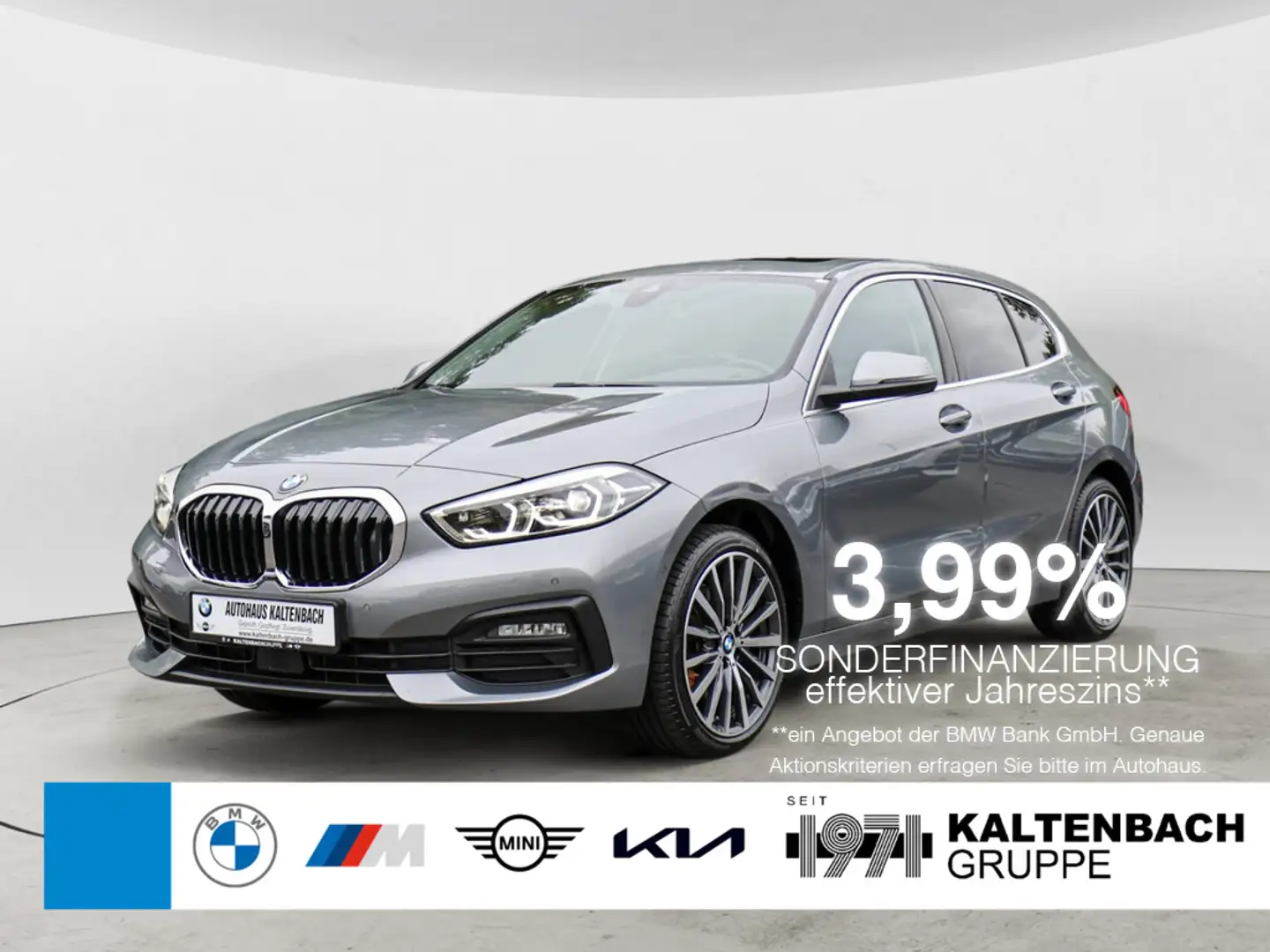 BMW 118 i Advantage PANO LED ACC NAVI KAMERA LEDER Gris - 1