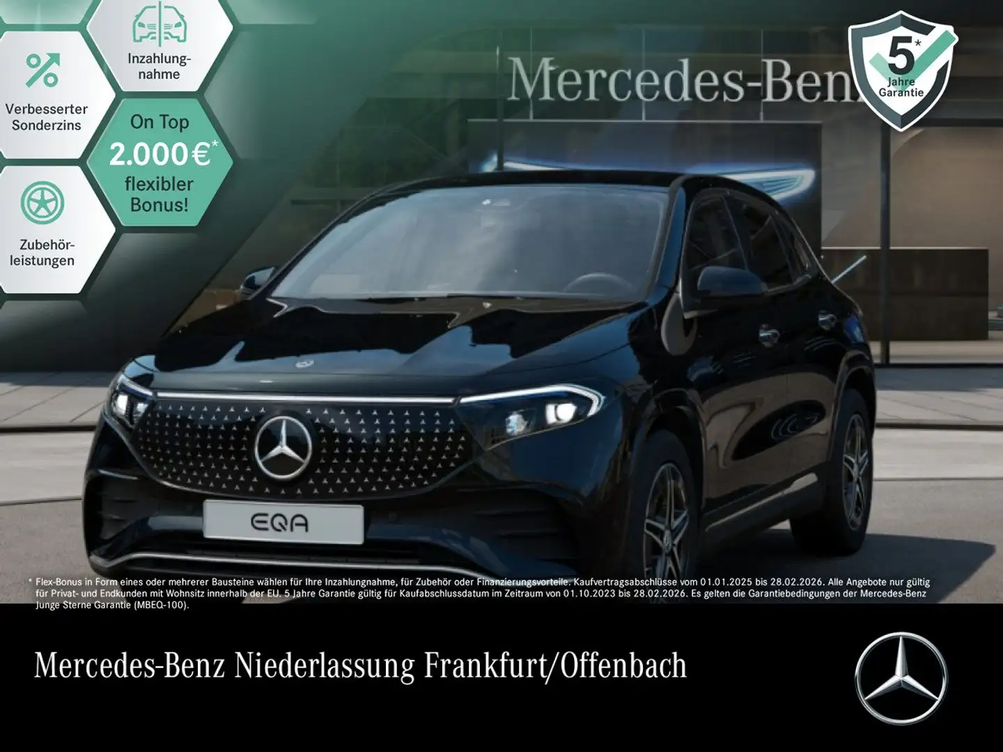Mercedes-Benz EQA 250 AMG+PLUS-PAKET+AHK+KAMERA+KEYLESS+SPUR Schwarz - 1