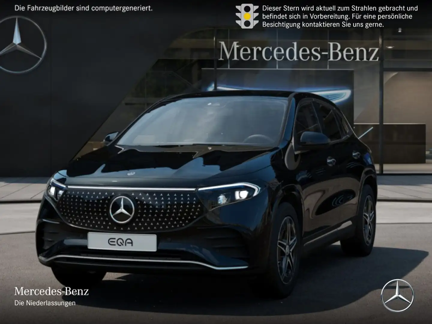Mercedes-Benz EQA 250 AMG+PLUS-PAKET+AHK+KAMERA+KEYLESS+SPUR Schwarz - 2