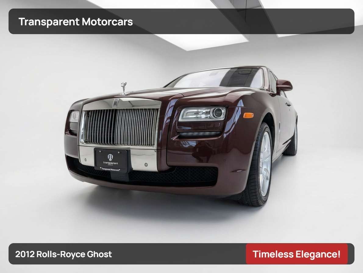 2012 Rolls-Royce Ghost Markeing Trim: Low Kms/Rear Entertainment