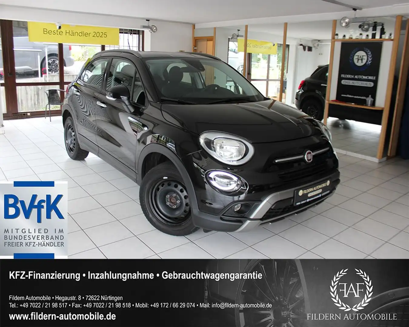 Fiat 500X Cross 1.3 FireFly Automatik*UCONNECT*LED*PDC Schwarz - 1