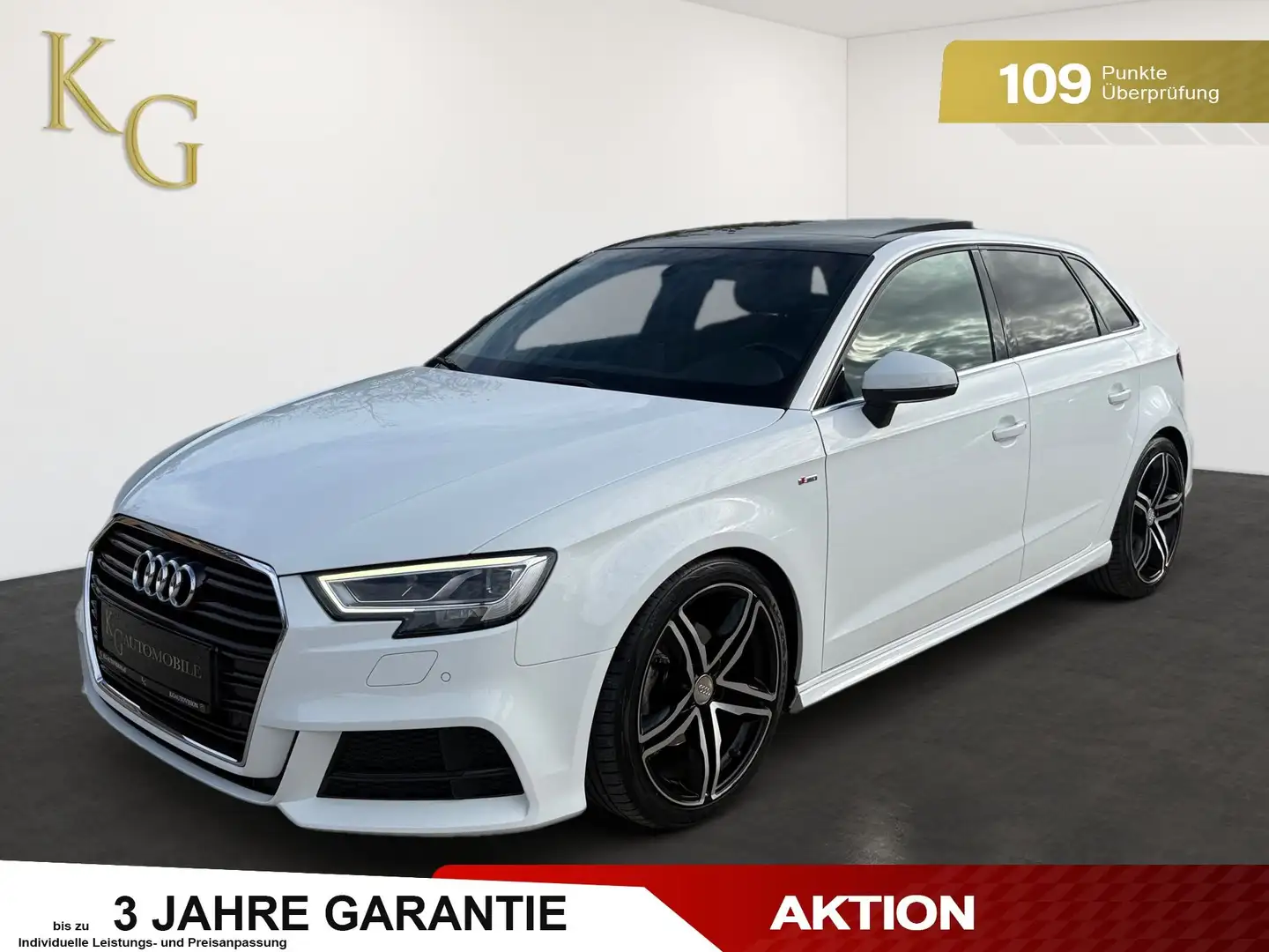 Audi A3 Sportback S-Line ab ca. 148€ monatlich Weiß - 1