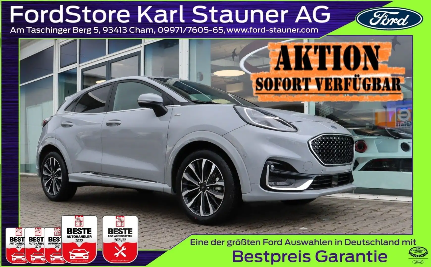 Ford Puma ST-Line Vignale 1.0 EcoB. B&O 4,99% FIN* Šedá - 1