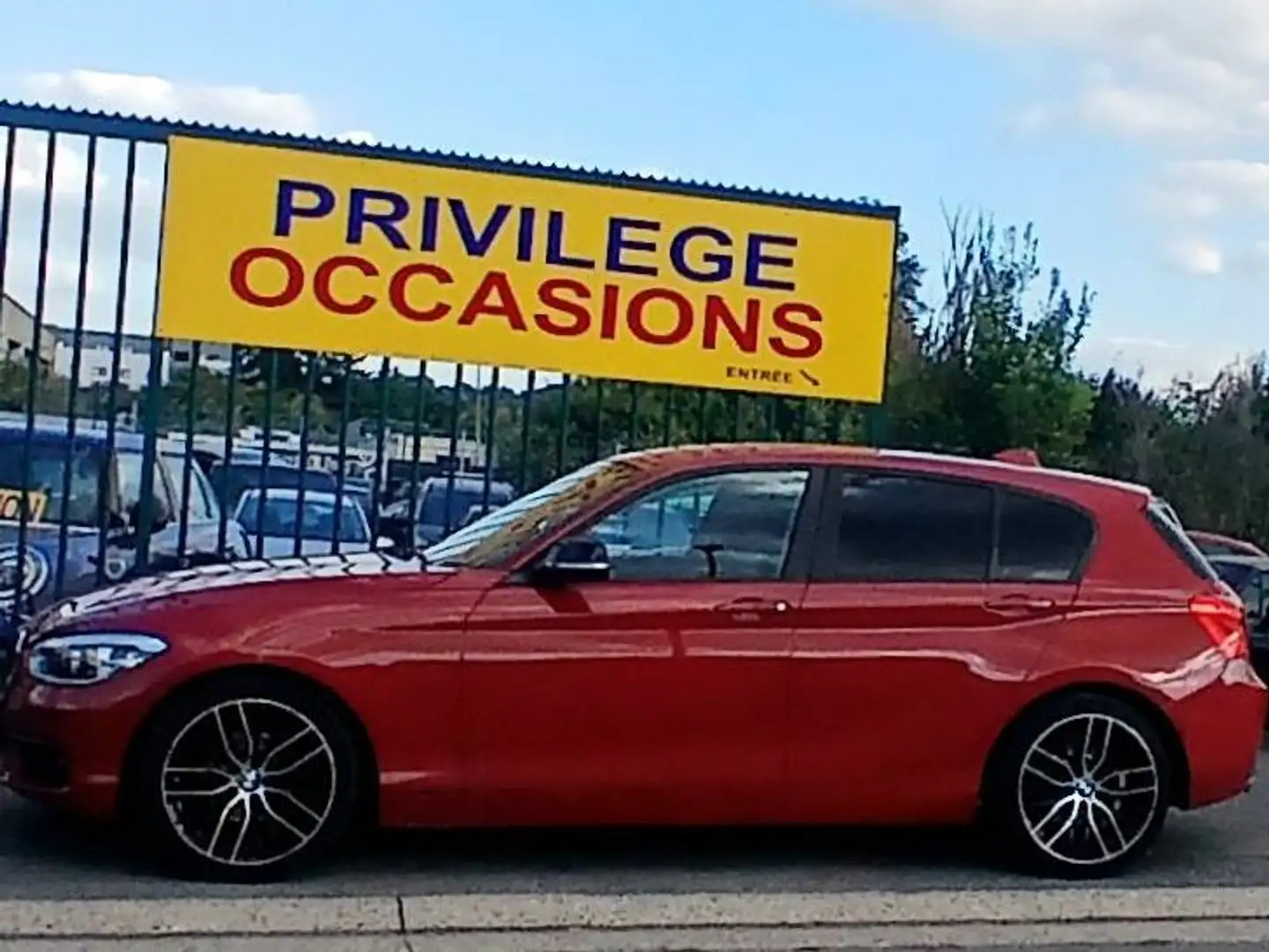 BMW 116 d CUIR AIRCO GPS GOOGLE LED J ALU M PACK Rouge - 1