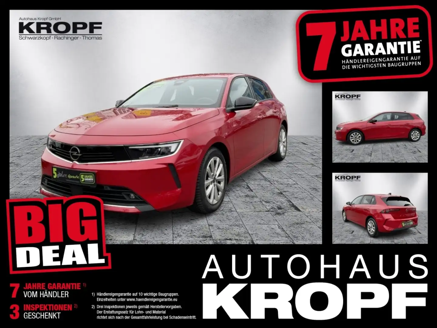 Opel Astra 1.2 Turbo *8-FACH*LM KAM LED KlimaA PDC** Rot - 1