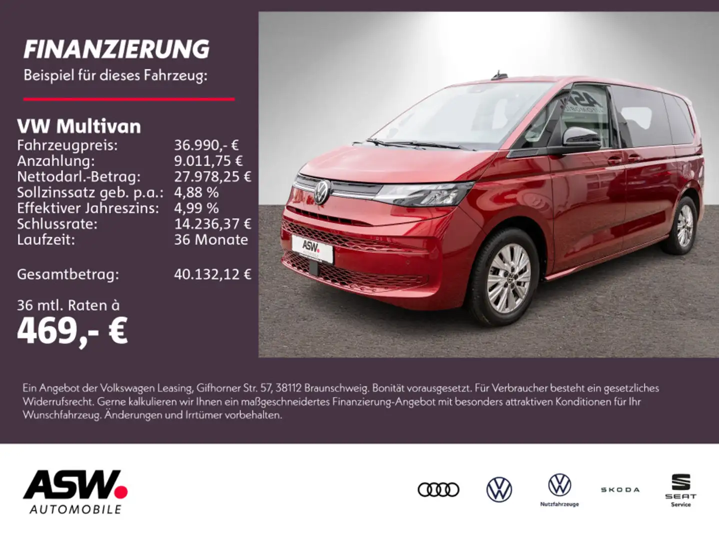 Volkswagen T7 Multivan T7 Multivan Life 1.4 eHybrid DSG LED Nav RFK AHK Rouge - 1