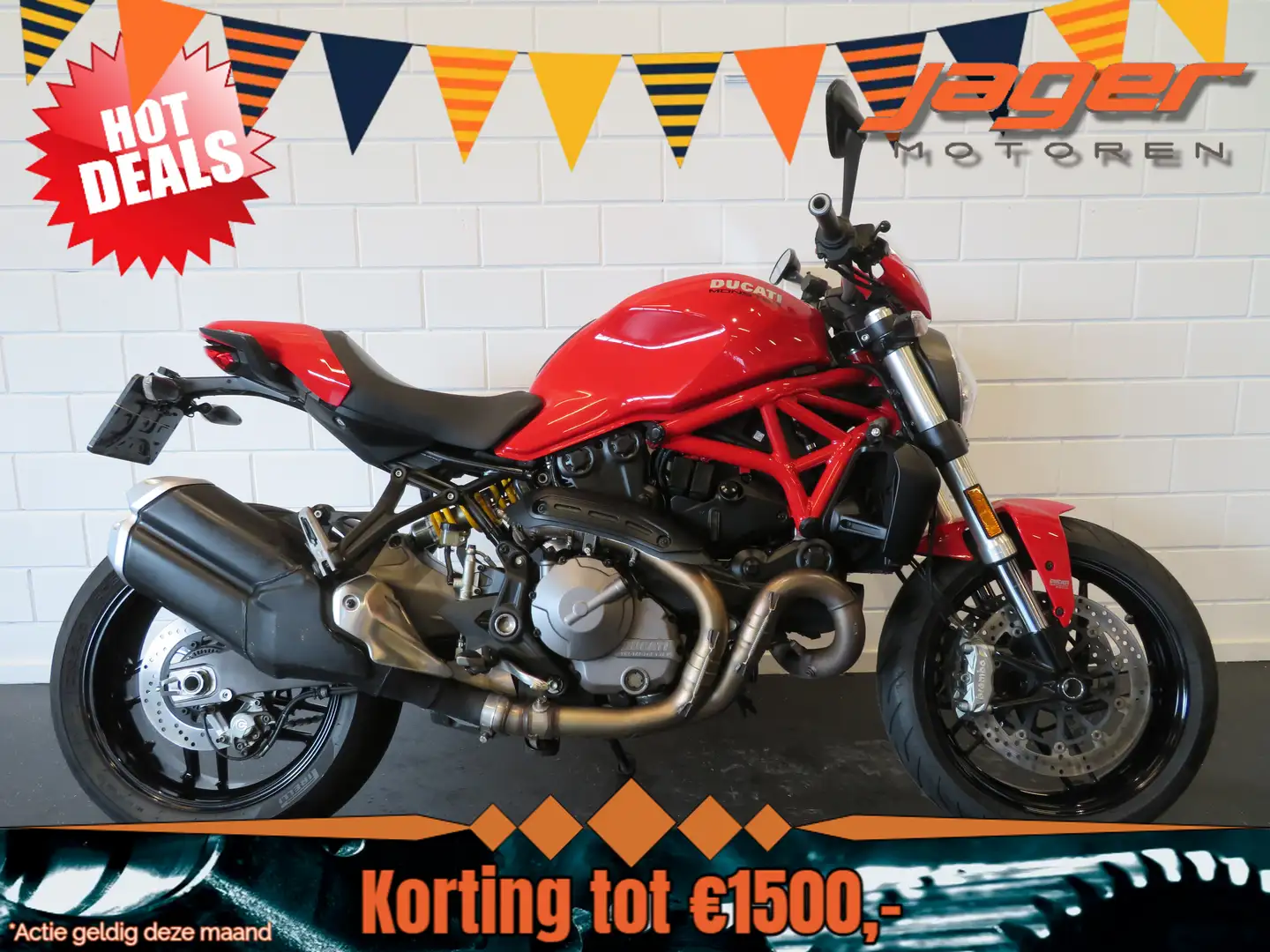 Ducati Monster 821 ABS TFT HISTORIE TOPPER Rood - 1