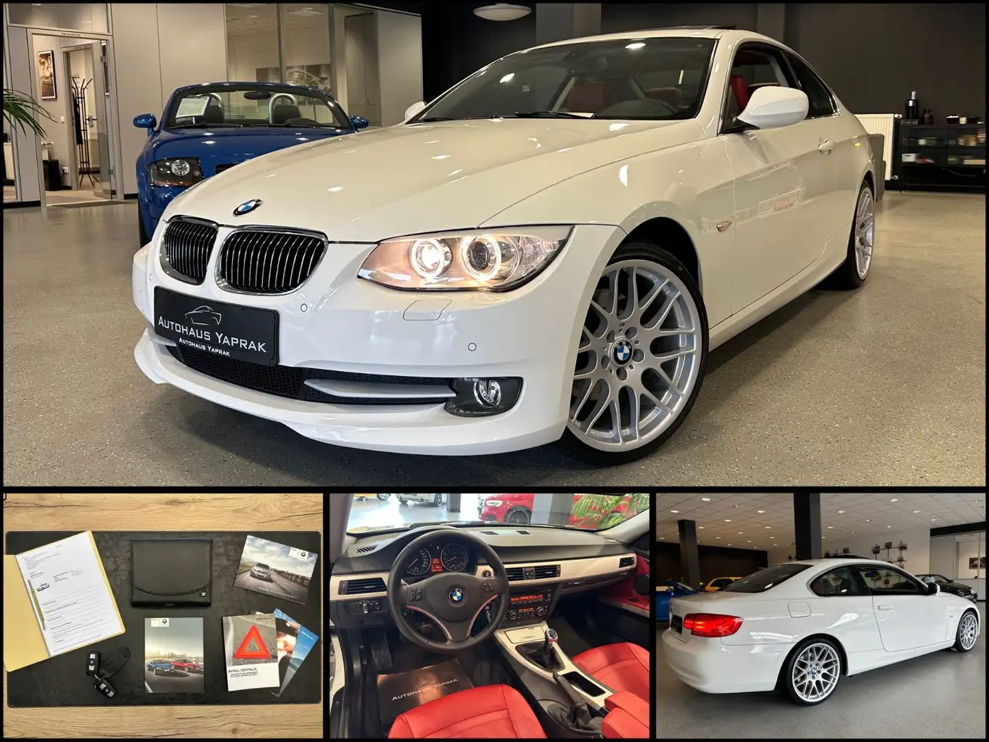 BMW 325 i LCI Coupe|1.HD|19"LM|BMW Service|Leder rot Blanc - 1
