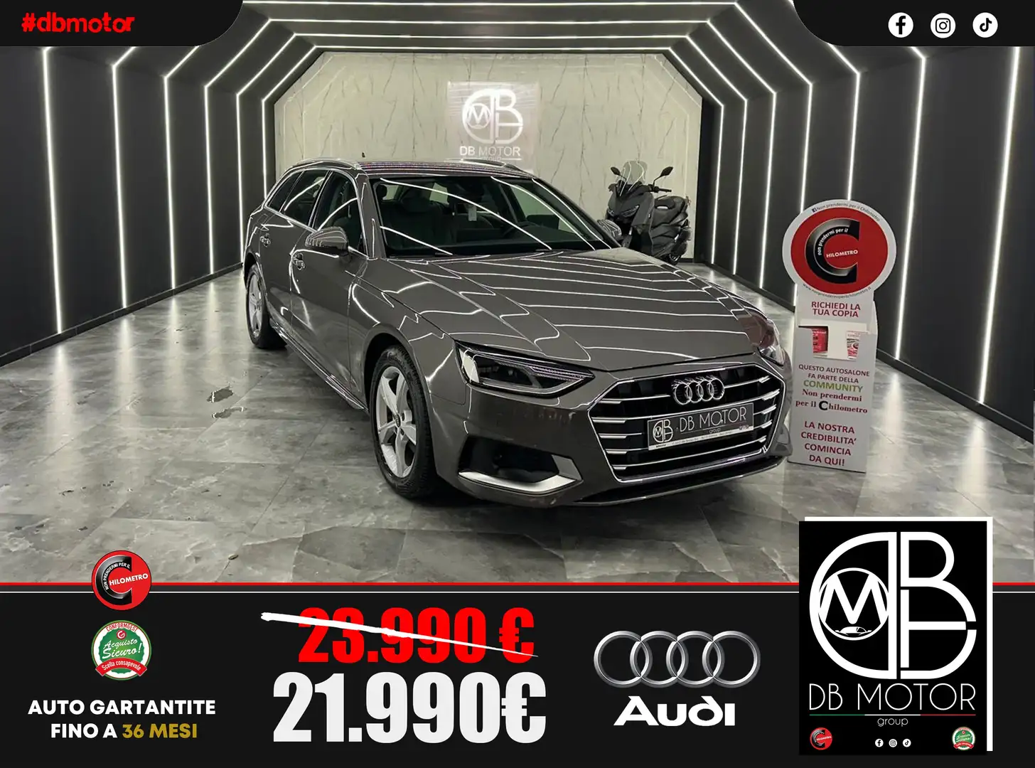 Audi A4 A4 V 2019 Avant 30 2.0 tdi mhev 136cv s-tronic Grigio - 1