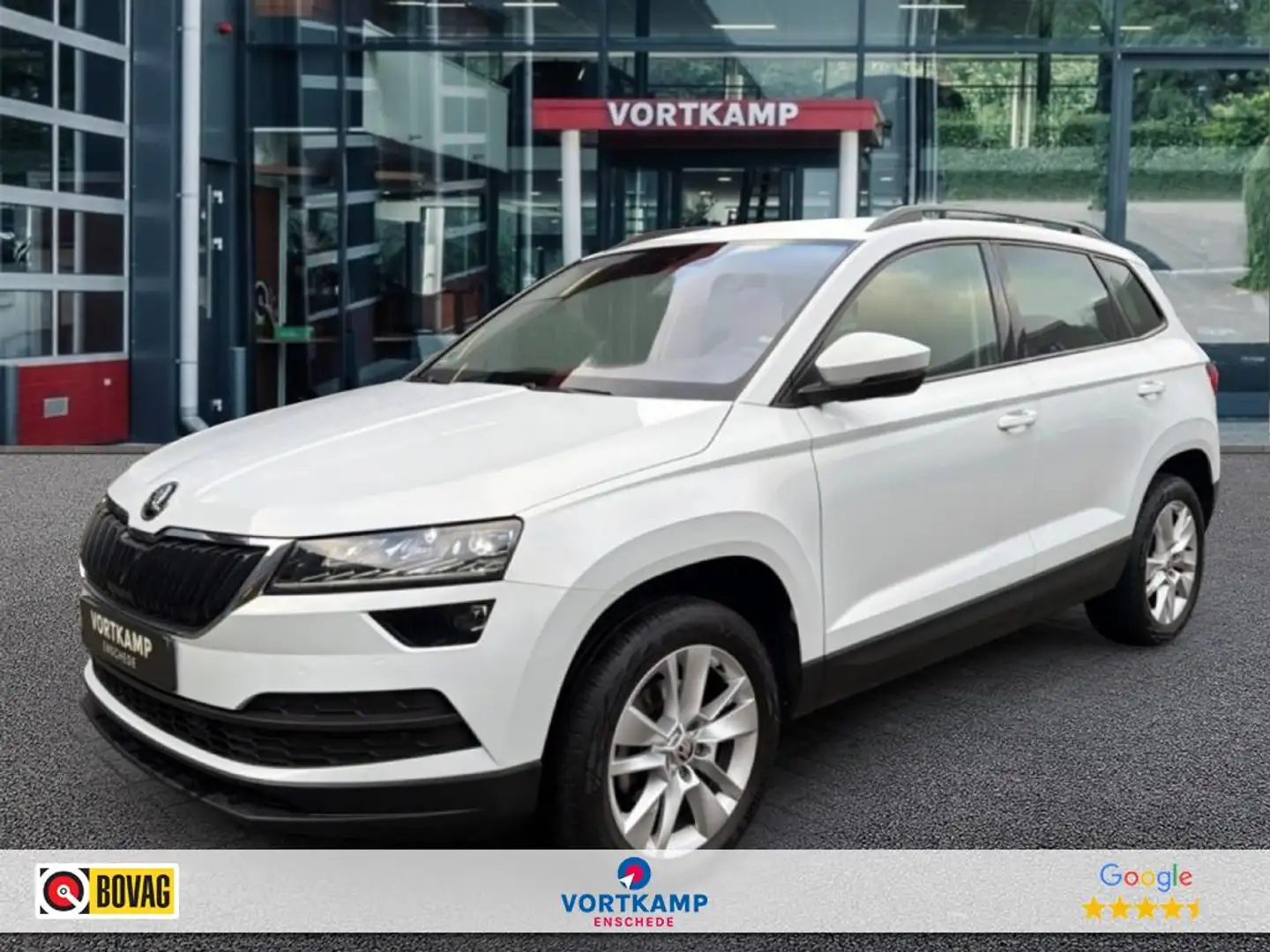 Skoda Karoq 1.5 TSI DSG AMBITION TREKHAAK/CAMERA/NAVI/CARPLAY/ Wit - 1