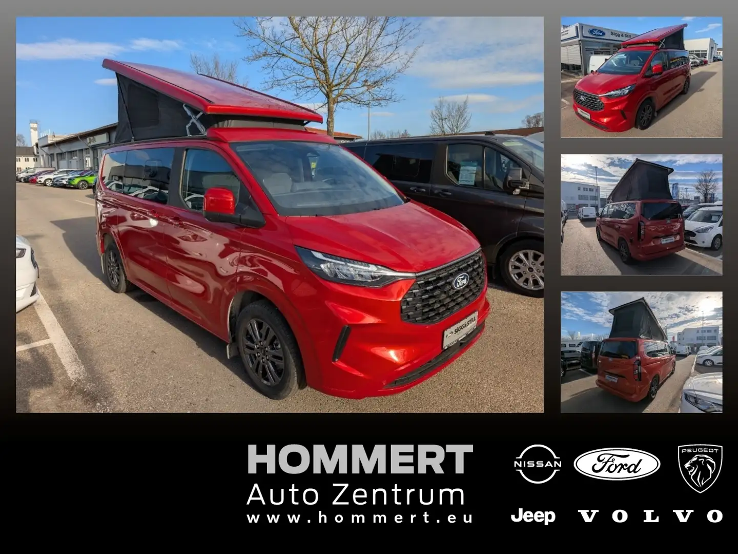 Ford Nugget Titanium 320 L1 Aufstelldach NEUES MODELL Rot - 1