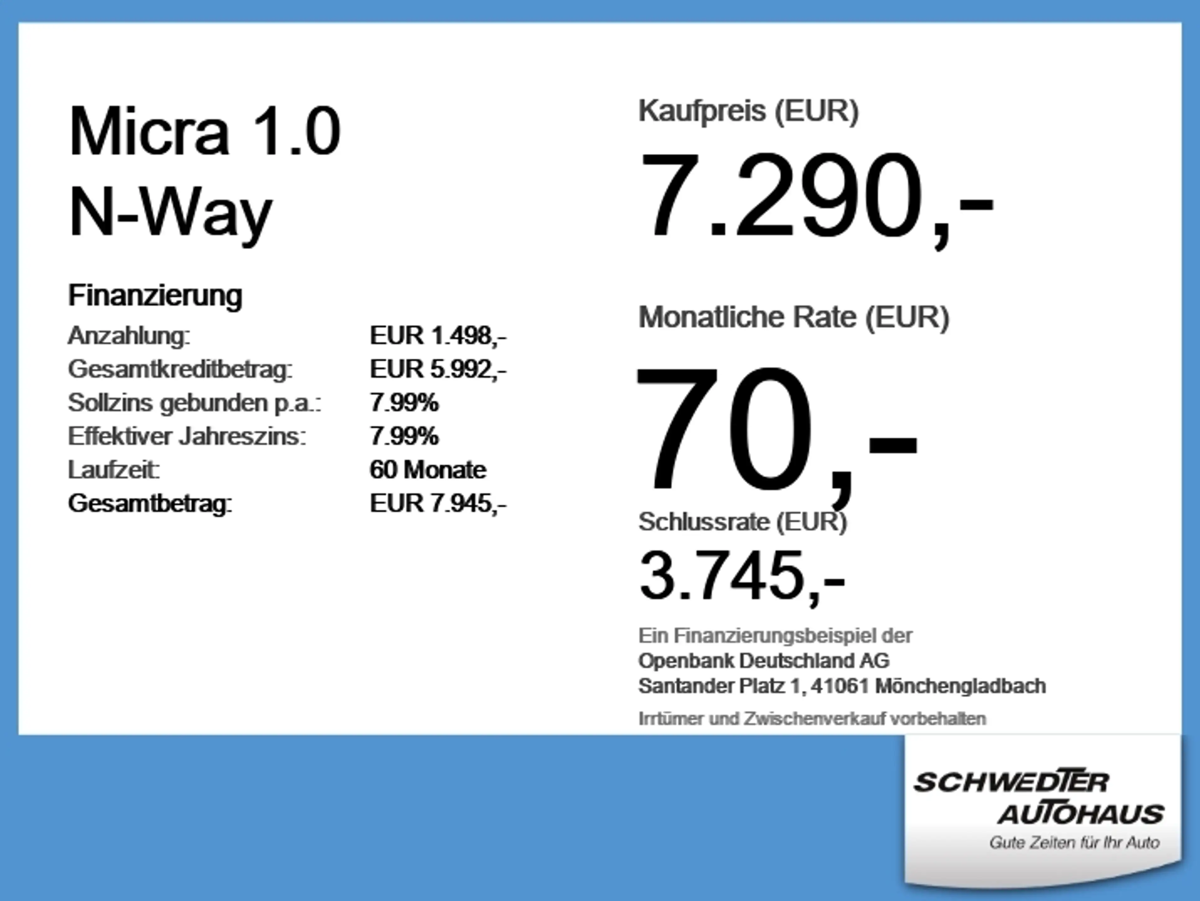 Nissan Micra 1.0 N-Way SHZ+Winterp.+KlimaA+LM+PDC — photo 6