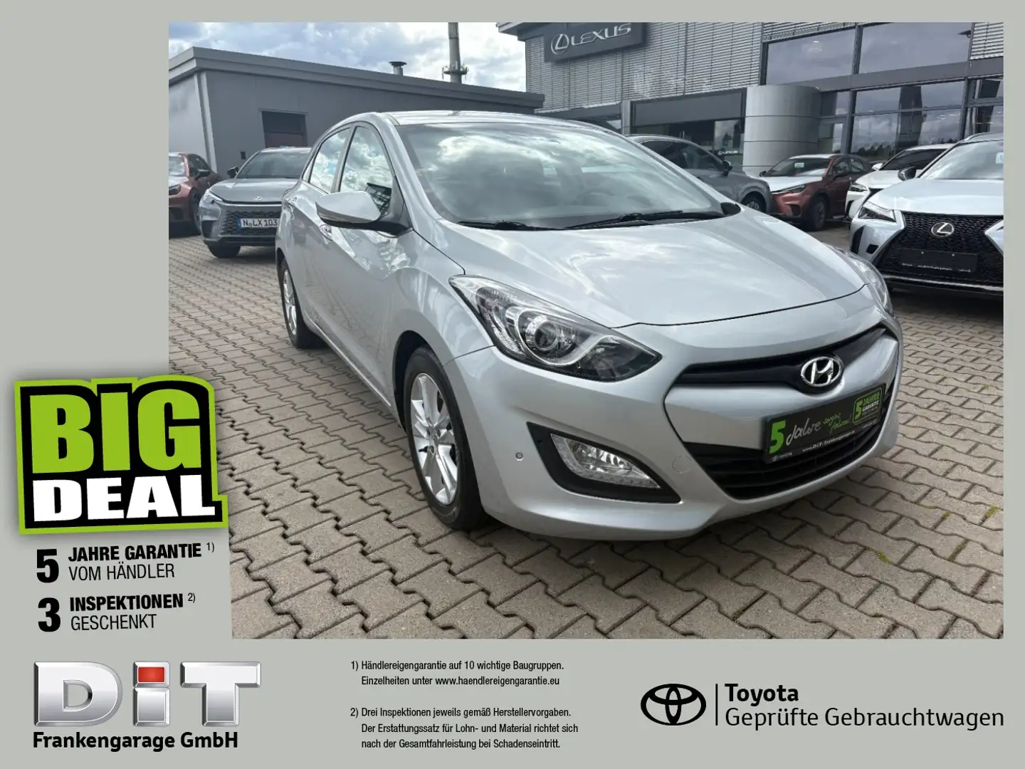 Hyundai i30 1.6 GDI Style Navi, SHZ, Kamera, PDC, BT, USB Zilver - 1