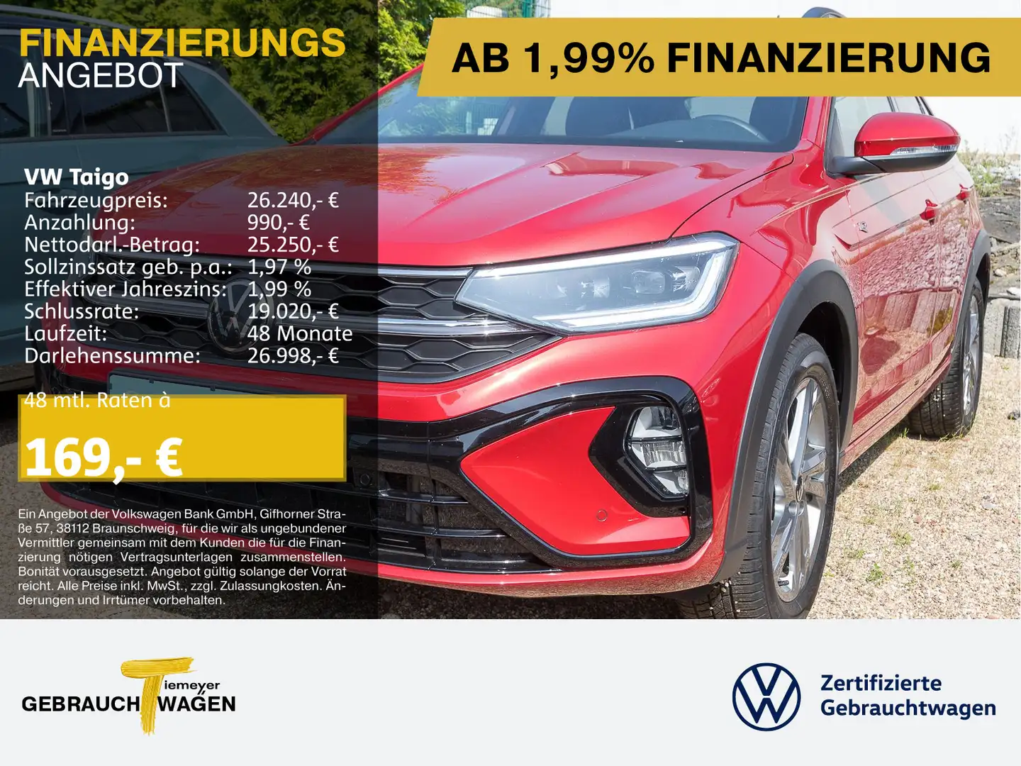 Volkswagen Taigo 1.5 TSI DSG R-LINE NAVI KAMERA SITZH Rot - 1