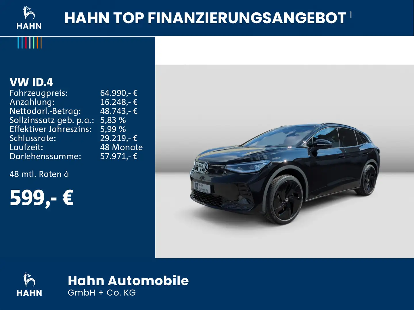 Volkswagen ID.4 GTX 250kW 4MOTION AHK IQ AREA TRAVEL 21" Schwarz - 2