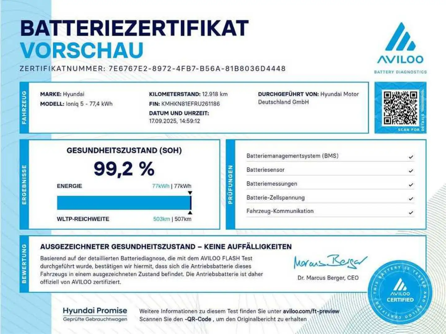 Hyundai IONIQ 5 77,4 kWh 2WD TECHNIQ PANO SONDERLACK NSCC Weiß - 2