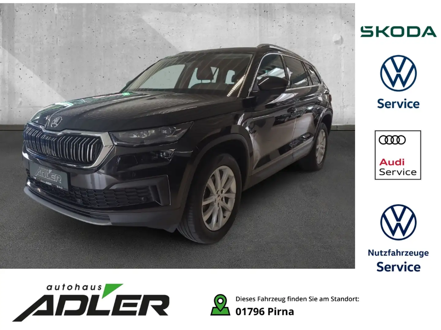 Skoda Kodiaq Style 2.0 TDI DSG Navi AHZV Kamera Zwart - 1