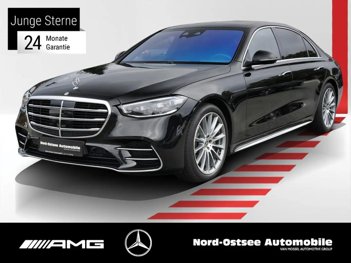 Mercedes-Benz S 580 4M LANG AMG HUD STANDHZ PANO TV MULTI PARK Schwarz - 1