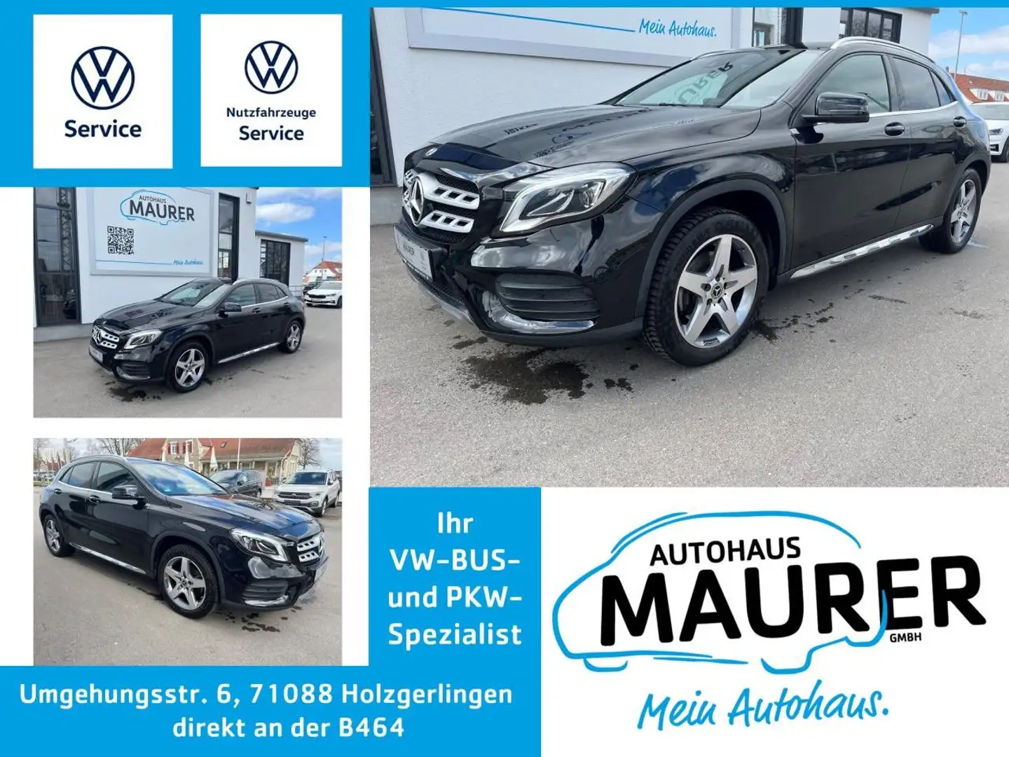 Mercedes-Benz GLA 220 4Matic 7G-DCT AMG Line Standheizung Pano Noir - 1