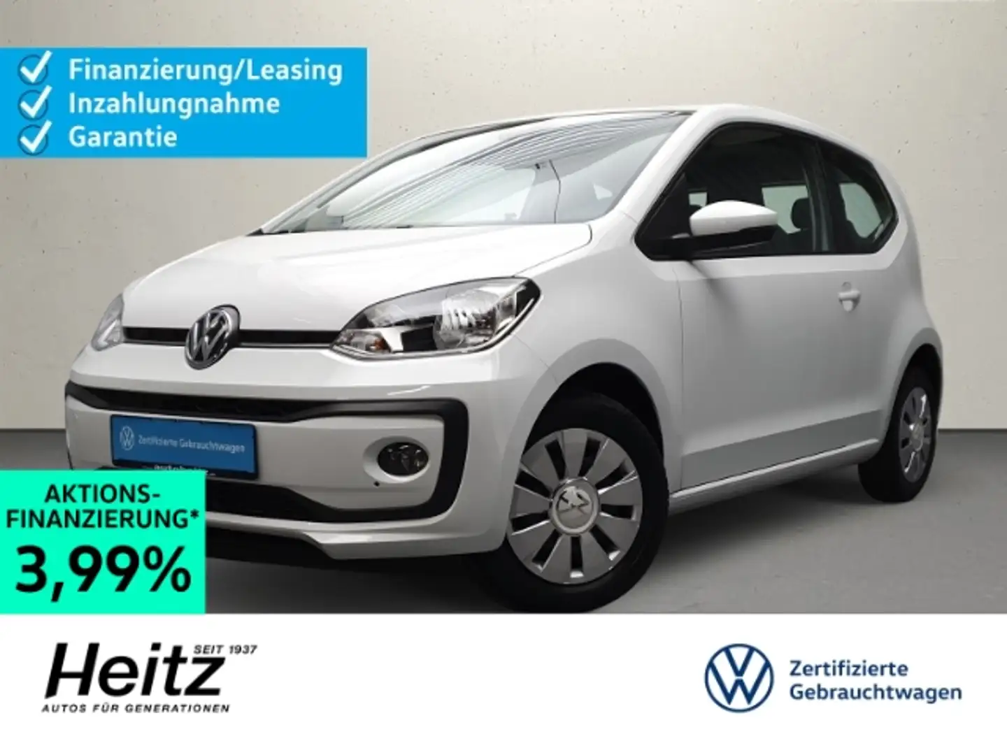Volkswagen up! move Klima Tempomat Rückfahrkam PDC SHZ Weiß - 1