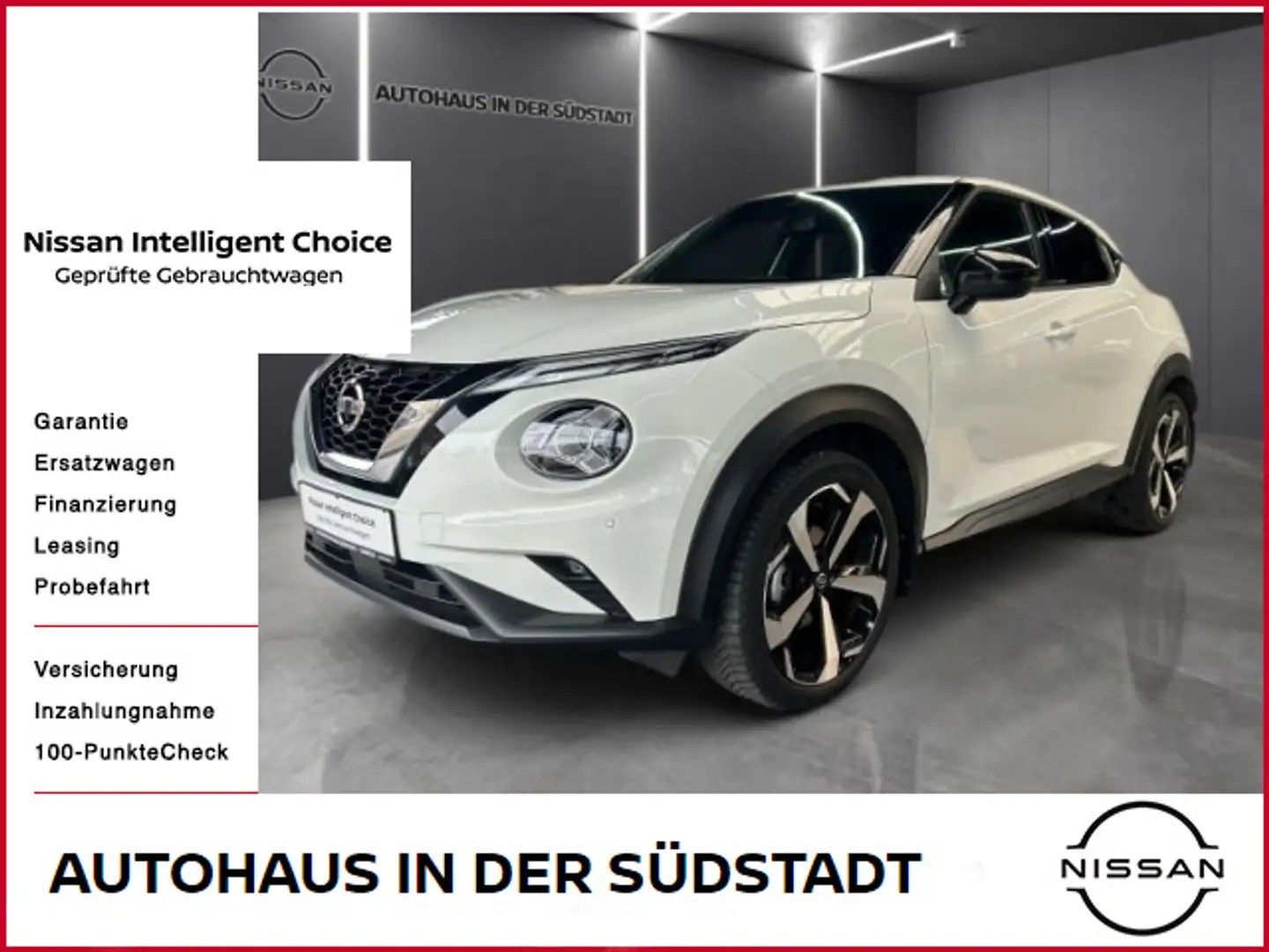 Nissan Juke 1.0 DIG-T Tekna, Kamera, SH, Navi, LED Blanc - 1