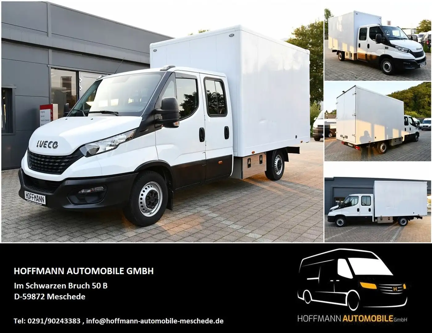 Iveco DoKa Doppelkabine Koffer 35S160 Klima LANG Blanco - 1