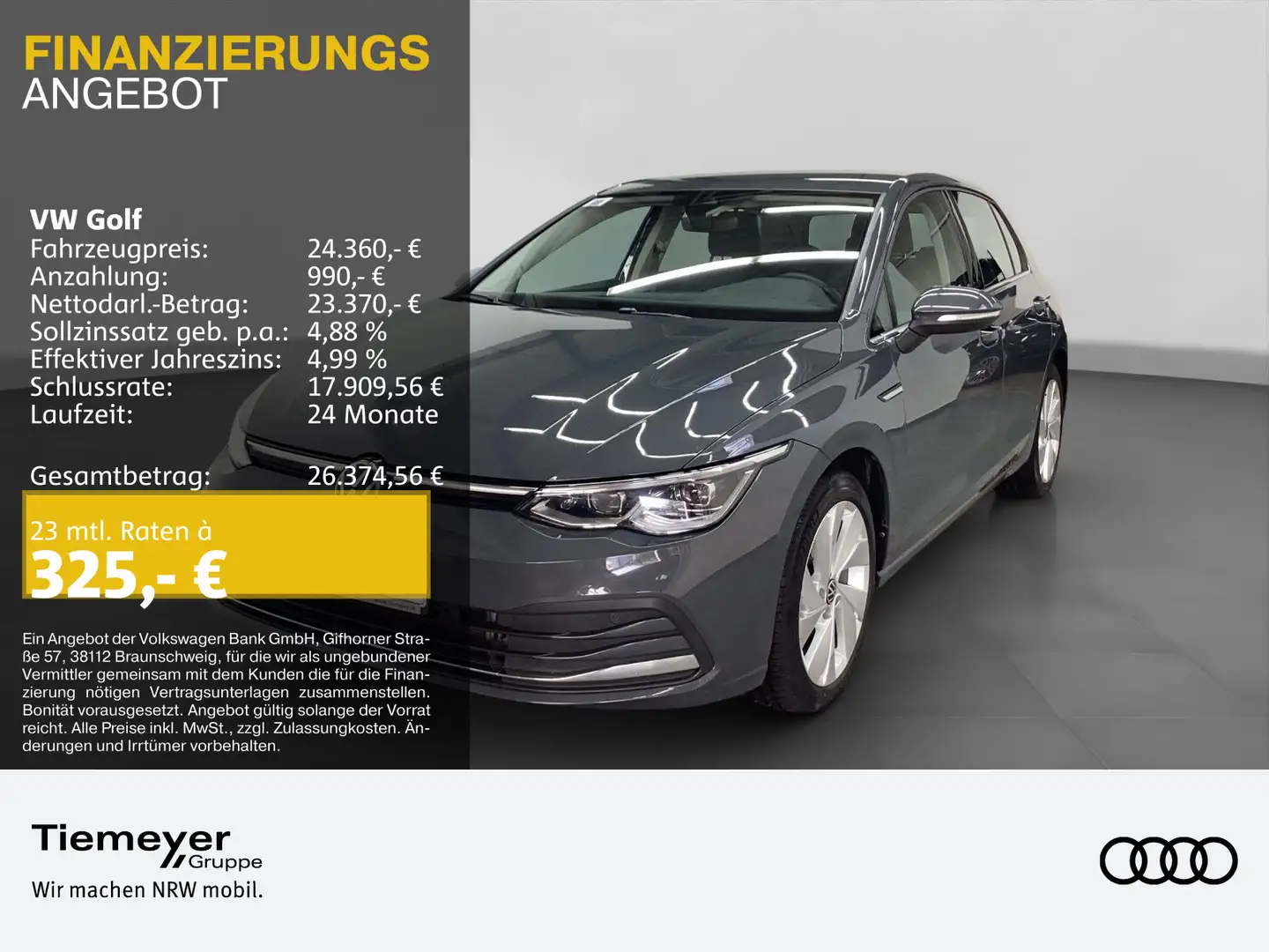 Volkswagen Golf 2.0 TDI DSG STYLE ST.HEIZ AHK MATRIX NAVI Grau - 1