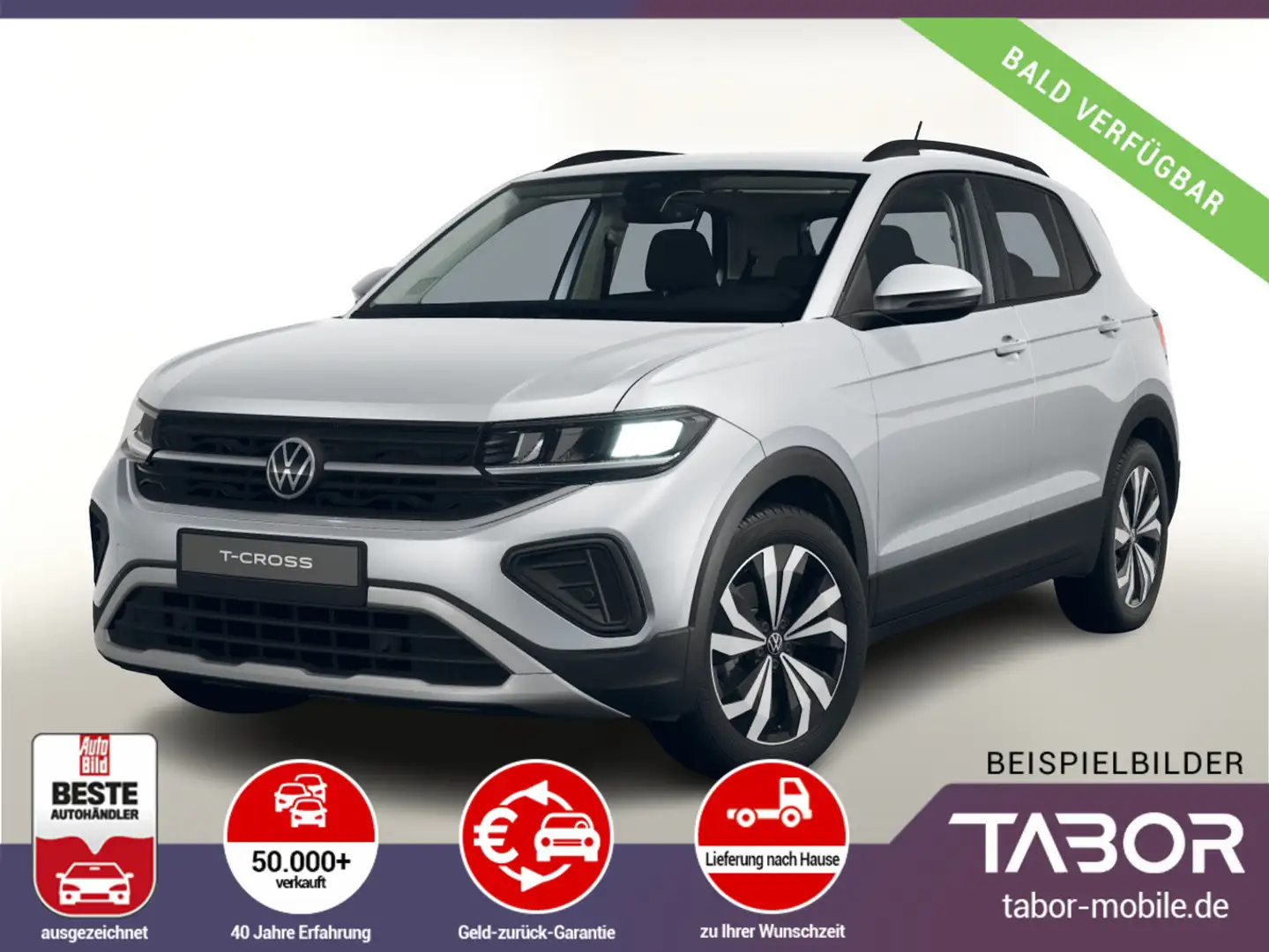 Volkswagen T-Cross TSI 115 DSG R2D Keyl Kam IQDrive Klima2Z Argent - 1