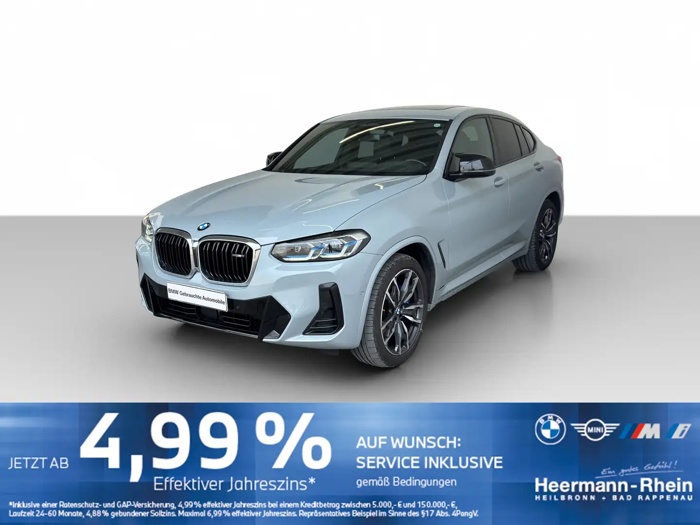 BMW X4 M 40dA M Paket LiveCock.Laserl.HUD.GSD.ParkAss Grau - 2