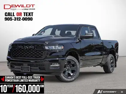 Black 2026 RAM 1500 Pickup Truck Four-Wheel Drive 8-Speed Automatic