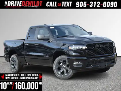 Black 2026 RAM 1500 Pickup Truck Four-Wheel Drive 8-Speed Automatic