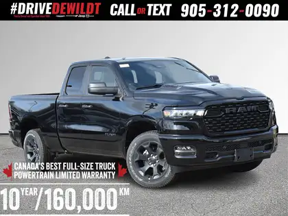 Black 2026 RAM 1500 Pickup Truck Four-Wheel Drive 8-Speed Automatic