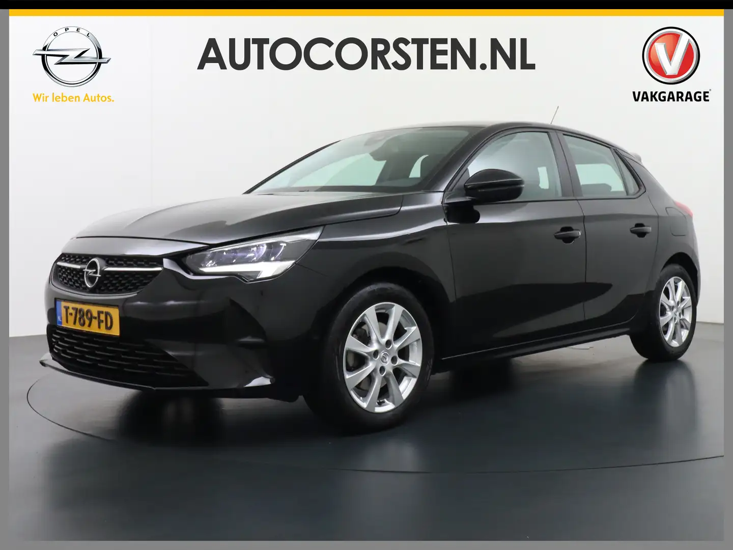 Opel Corsa 1.2I 101PK AUT-8 Apple Carplay Android Airco Navi Zwart - 1