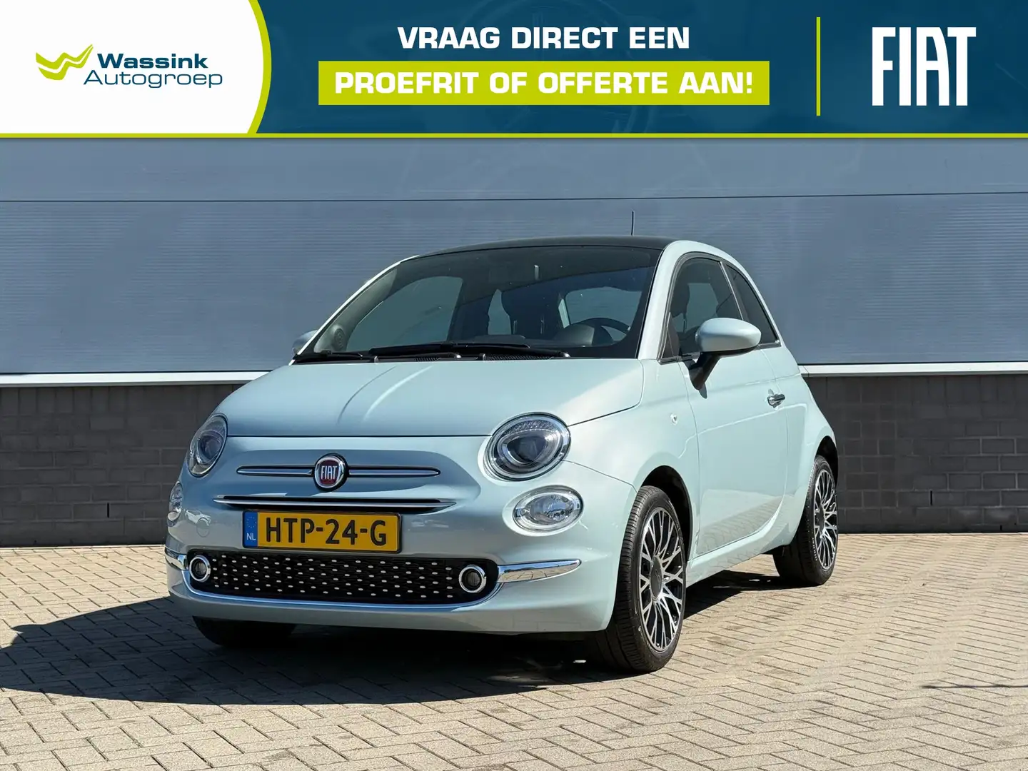 Fiat 500 1.0 Hybrid 70pk Dolcevita Finale | Climate control Blauw - 1