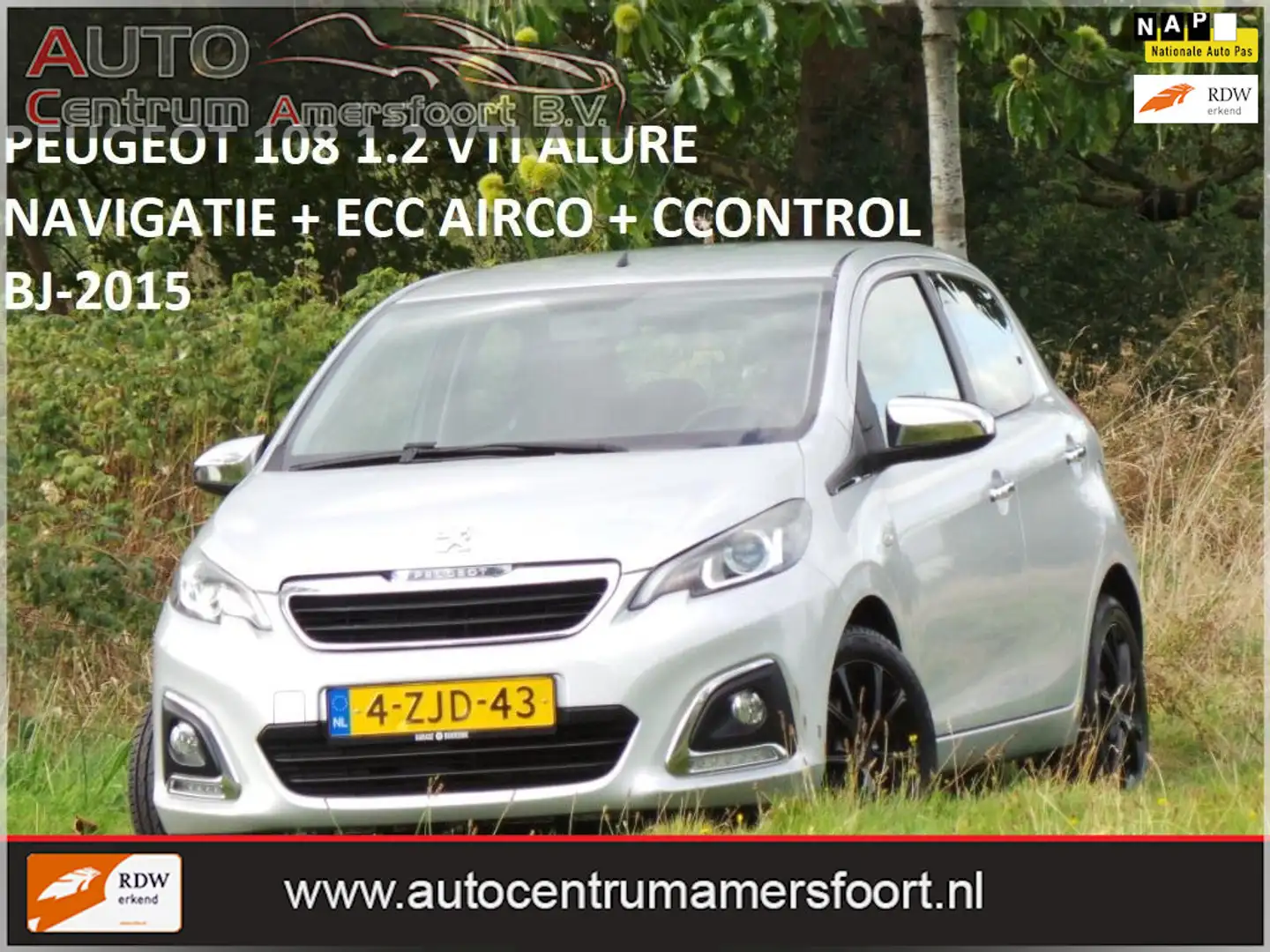 Peugeot 108 1.2 VTi Allure ( INRUIL MOGELIJK ) Grijs - 1