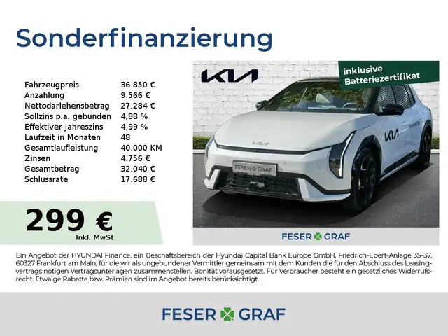 Kia EV4 81 FWD GT-LINE DWP COMFORT CONNECT GLASDACH