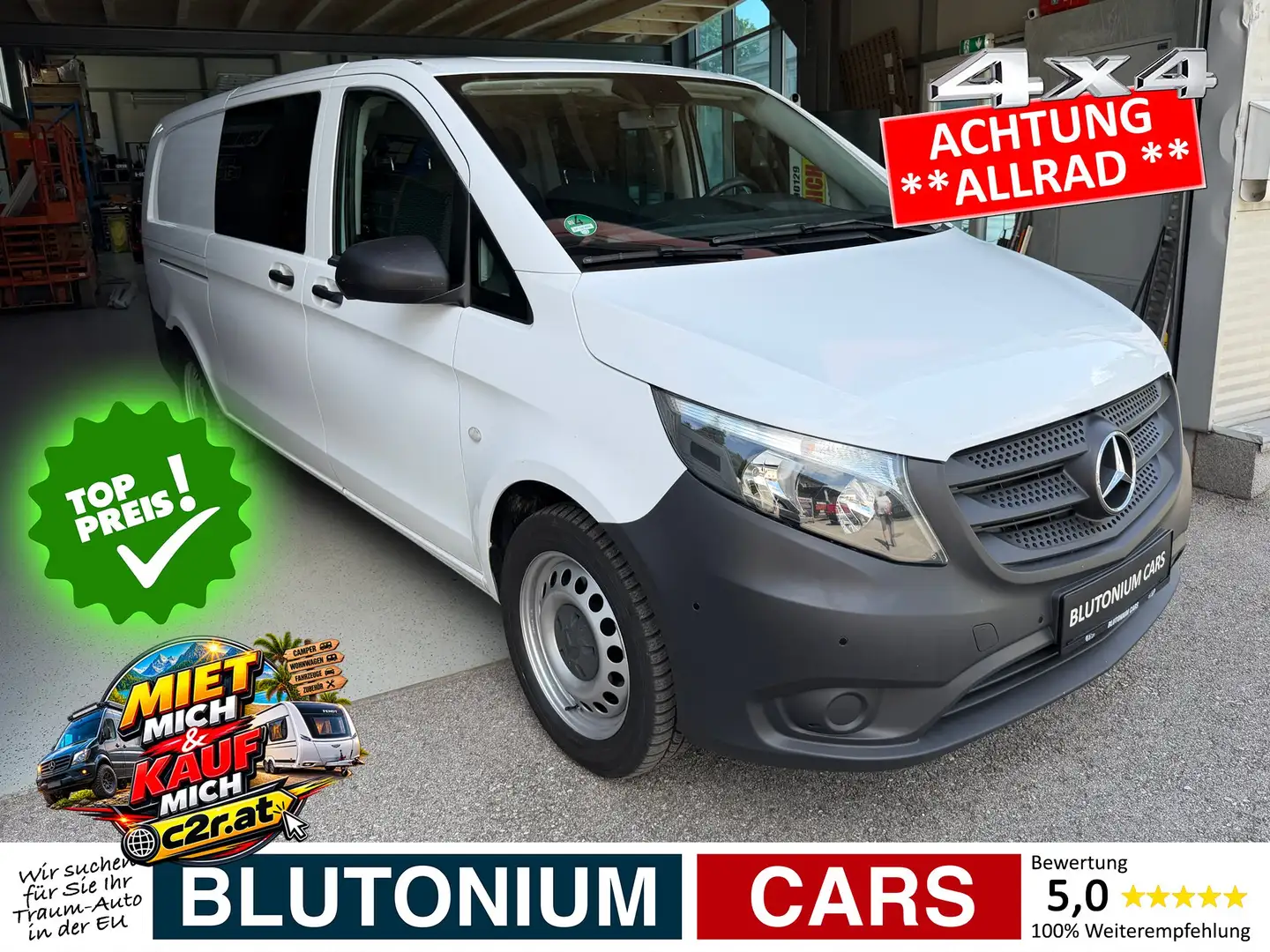 Mercedes-Benz Vito 116 Mixto Aut. 4x4 extralang *SORTIMO SYSTEM* Weiß - 1