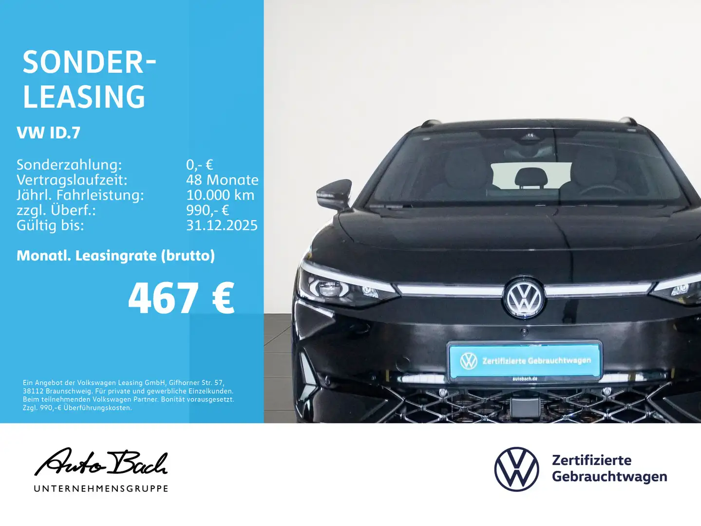 Volkswagen ID.7 Tourer GTX, AHK, Augmented-Reality-Head-up- Černá - 2