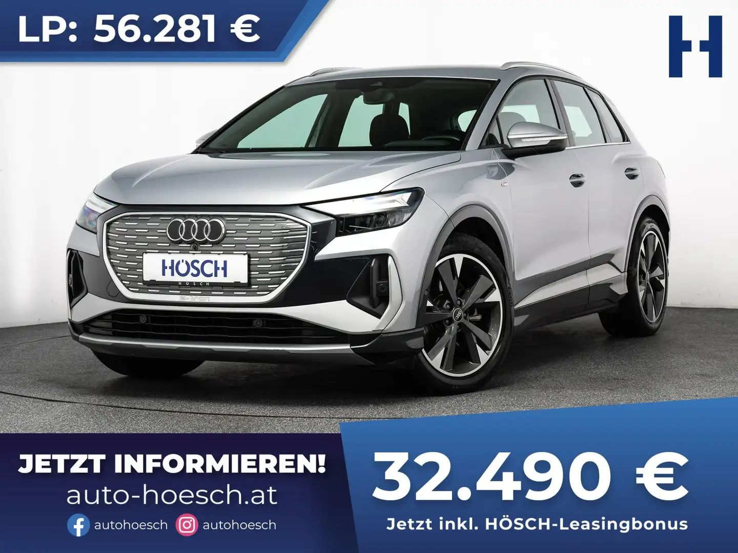 Audi Q4 e-tron 35 S-LINE 20" NAVI R-KAM ASSISTENZ TOP-DEAL Silber - 1