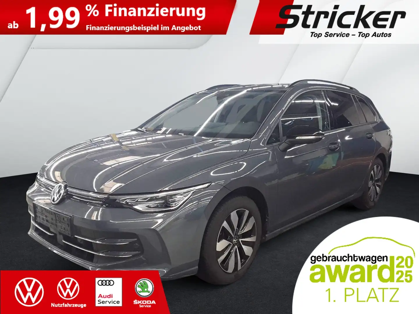 Volkswagen Golf Variant GOAL 2.0TDI DSG 241,-ohne Anzahlung AHK ACC Trave Grau - 2