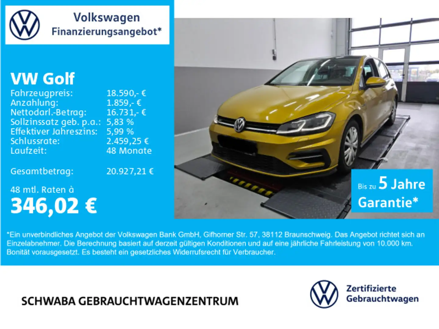 Volkswagen Golf VII Highline 1.5 TSI DSG 8-fach bereift Amarillo - 1
