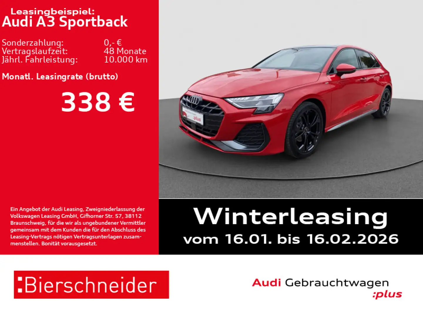 Audi A3 30 TFSI S-line AHK PANO LED CAM SON Rot - 1