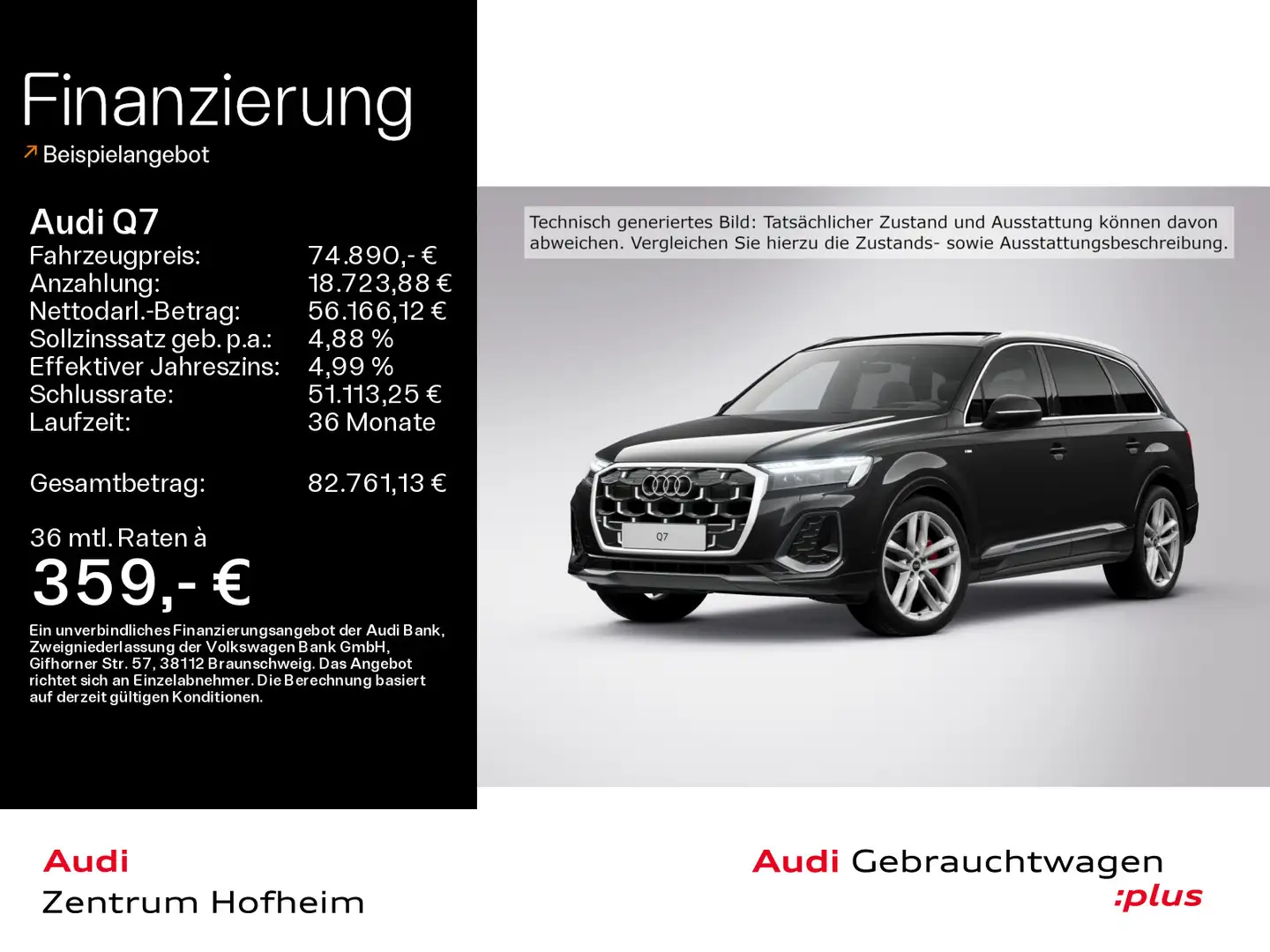 Audi Q7 45 TDI qu 2x S line tip*Air*B&O*HUD*7-Sitzer* Negru - 1