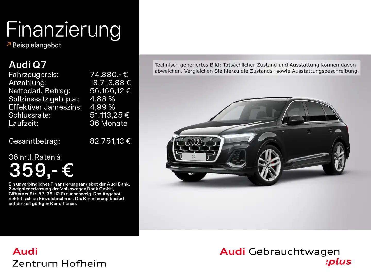 Audi Q7 45 TDI qu 2x S line tip*Air*B&O*HUD*7-Sitzer* Schwarz - 1
